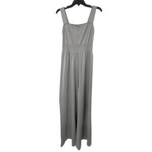 OQQ New Light Gray Sleeveless Square Neck Wide Leg Shaping Jumpsuit Size XL